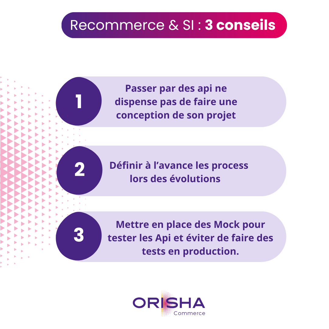 Si tu devais donner trois conseils clés à un DSI ou chef de projet avant de brancher un module recommerce à son SI, ce s