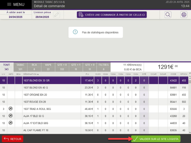 Une synchronisation plus fluide avec le site Logista
