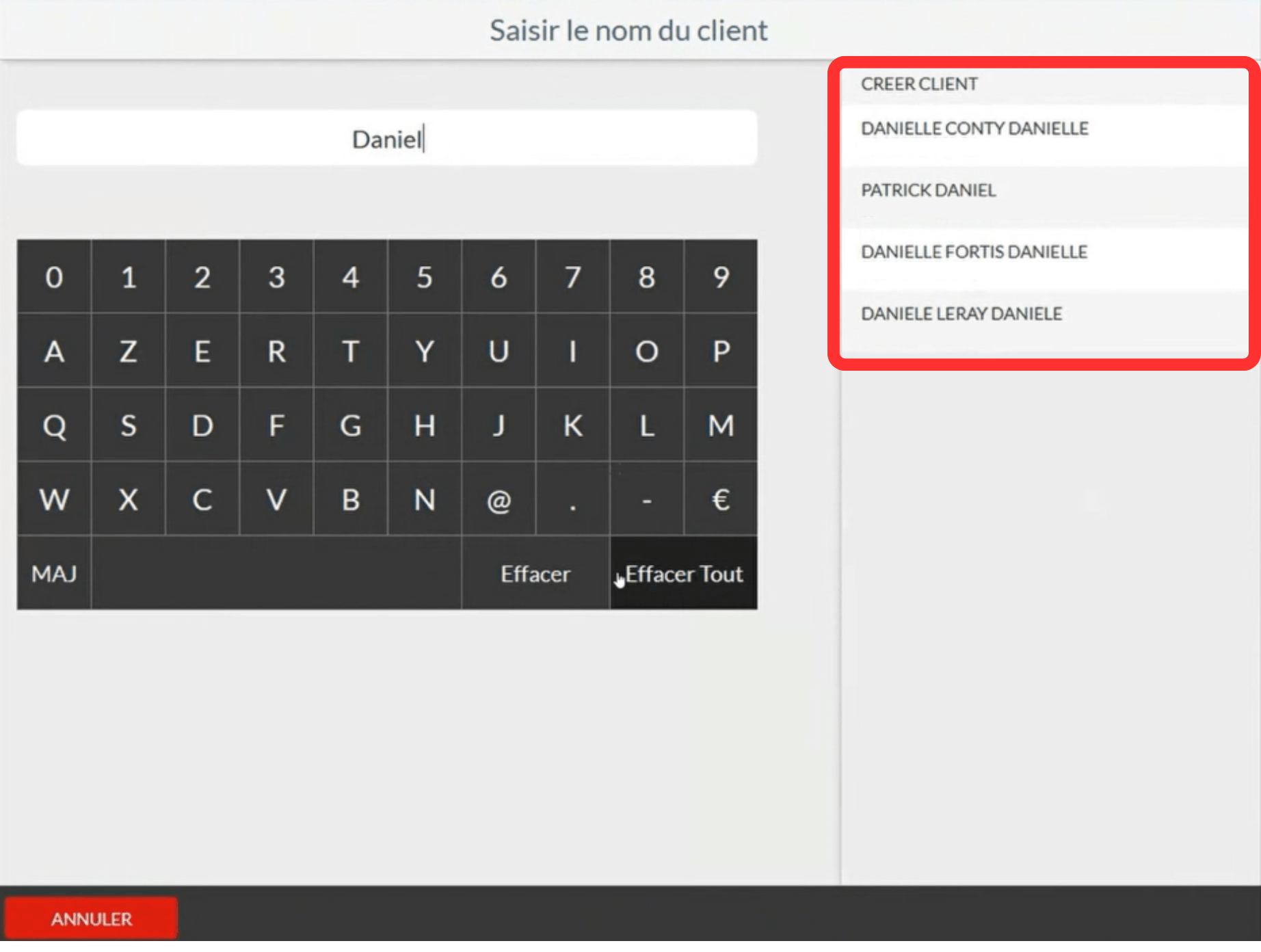 Recherchez vos clients plus facilement, par nom ou prénom