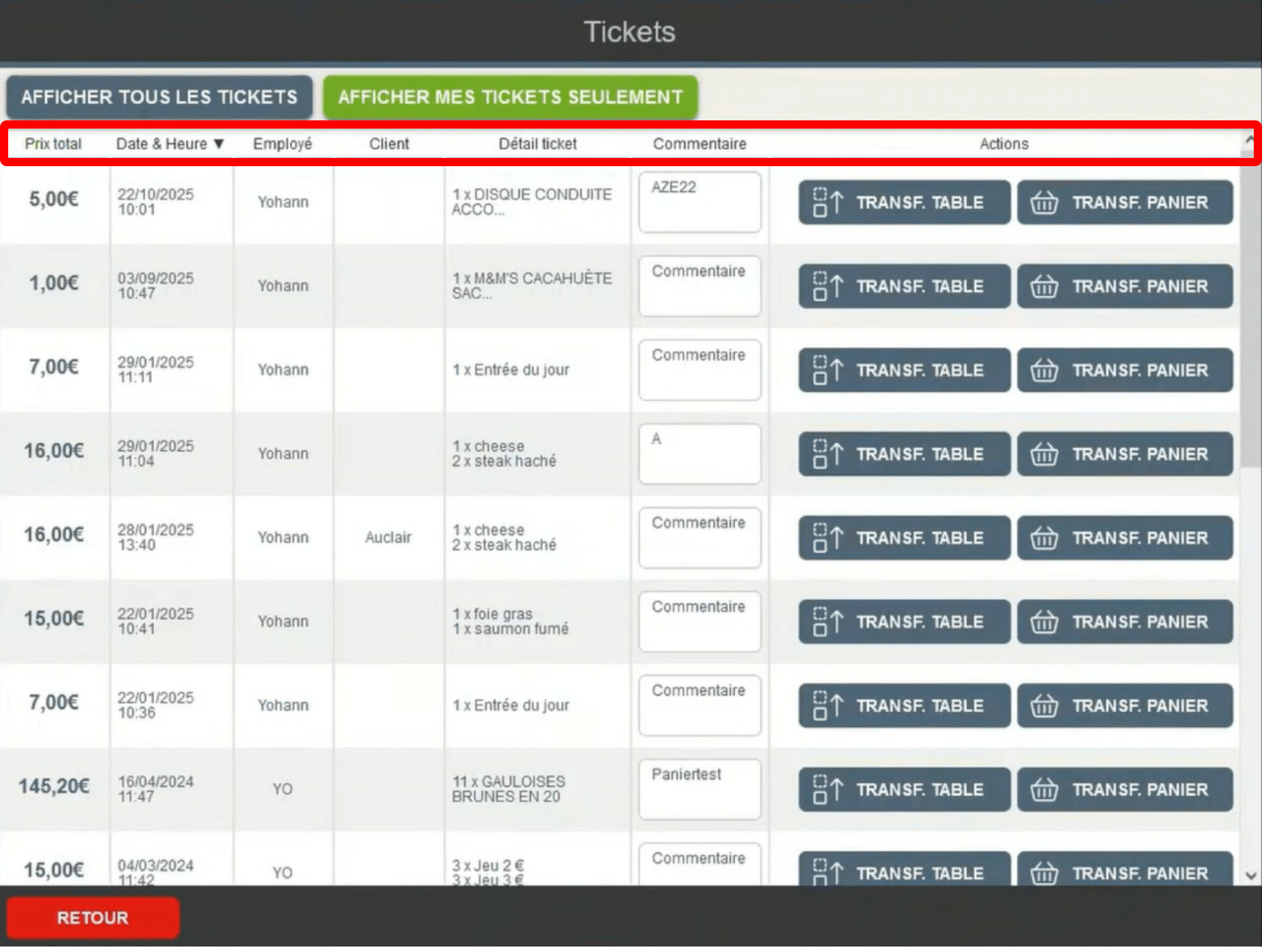 1. Retrouvez vos tickets en attente en un clin d'œil
