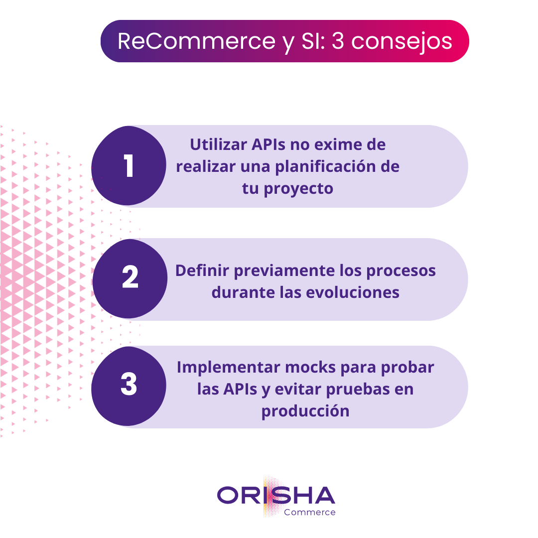 ¿Qué tres recomendaciones principales le darías a un CIO o gerente de proyecto antes de integrar un módulo de recommerce