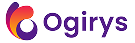 Logo Ogirys avec un symbole circulaire orange et violet à gauche du texte.